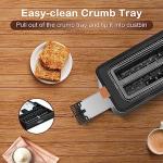 Mecity 4-Slice Long Slot Stainless Steel Toaster