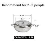 Yopay 2.2L Stainless Steel Deep Fryer Pot