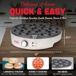 SugarWhisk Electric Mini Pancake Maker with Grooves