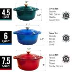 Mueller 6qt Enameled Cast Iron Dutch Oven