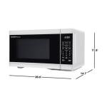 Sharp 1.1 Cu Ft Countertop Microwave Oven, White