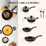 BECIGAR 8-Piece Nonstick Ceramic Cookware Set