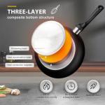 BECIGAR 8-Piece Nonstick Ceramic Cookware Set