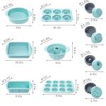 30-Piece Nonstick Silicone Bakeware Set