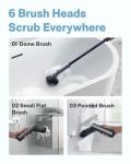 HOTO Cordless Electric Spin Scrubber with 6 Brush Heads
