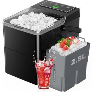 Compact Ice Maker with 2.5L Ice Basket