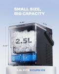Compact Ice Maker with 2.5L Ice Basket