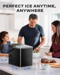 Compact Ice Maker with 2.5L Ice Basket
