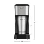 KRUPS 2-Cup Stainless Steel Single Serve Coffee Maker