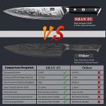 SHAN ZU 3-Piece Damascus Chef Knife Set