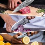 SHAN ZU 3-Piece Damascus Chef Knife Set