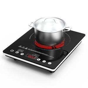 12-Inch Portable Electric Cooktop with Overheat Protection