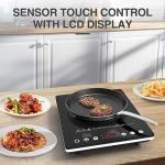 12-Inch Portable Electric Cooktop with Overheat Protection