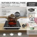 12-Inch Portable Electric Cooktop with Overheat Protection