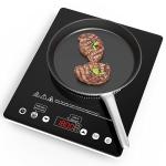 12-Inch Portable Electric Cooktop with Overheat Protection