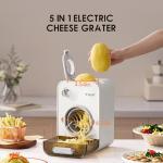 Electric Cheese Grater and Vegetable Slicer with 5 Blades