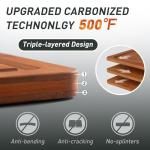 Bamboo Cutting Board Set with Non-Slip Holder
