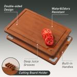 Bamboo Cutting Board Set with Non-Slip Holder