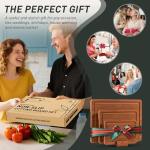 Bamboo Cutting Board Set with Non-Slip Holder