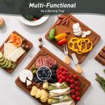 Bamboo Cutting Board Set with Non-Slip Holder