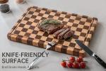 Acacia Wood Cutting Board with Juice Grooves
