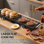 Sunvivi Electric Griddle with Adjustable Temperature Knobs