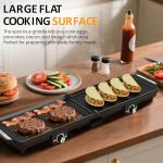 Sunvivi Electric Griddle with Adjustable Temperature Knobs