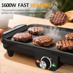Sunvivi Electric Griddle with Adjustable Temperature Knobs