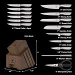 Imarku 16-Piece High Carbon Stainless Steel Knife Set