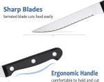 BEWOS 16-Piece Stainless Steel Steak Knives Set