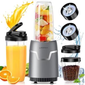 LAMPICK 1100W Smoothie Blender with To-Go Cups
