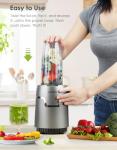 LAMPICK 1100W Smoothie Blender with To-Go Cups