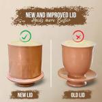 French Butter Crock with Improved Lid, 1/2 Cup