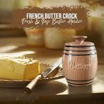 French Butter Crock with Improved Lid, 1/2 Cup