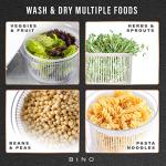 BINO Manual 2.75 Qt Salad Spinner and Bowl