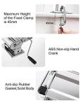 Stainless Steel Manual Pasta Maker with Adjustable Settings