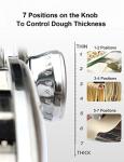 Stainless Steel Manual Pasta Maker with Adjustable Settings