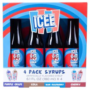 ICEE Slushie Syrups Variety Pack - 4 Flavors