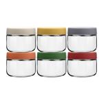 EONJOE 8oz Glass Jars with Lids - 6-Pack