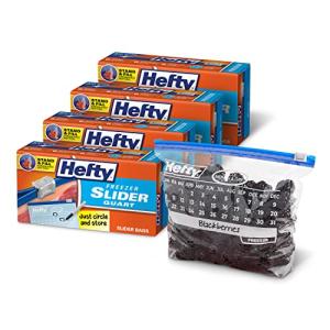 Hefty Sliding Freezer Bags, 1 Quart, 35 Count