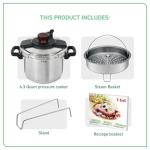 T-fal Clipso 6.3 Quart Stainless Steel Pressure Cooker