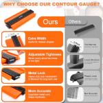 Contour Gauge Tool with Lock - 5 & 10 Inch