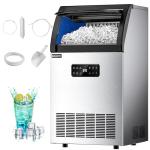 EUHOMY 100lbs Commercial Stainless Steel Ice Maker