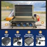 Portable Gas Grill and Griddle for Outdoor Cooking