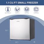BANGSON 1.1Cu.ft Compact Upright Freezer in Silver