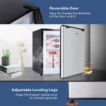BANGSON 1.1Cu.ft Compact Upright Freezer in Silver