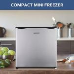 BANGSON 1.1Cu.ft Compact Upright Freezer in Silver