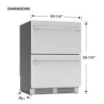 Zephyr 24 Inch Dual Zone Wine & Beverage Fridge