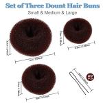Dark Brown Donut Hair Bun Maker with Pins