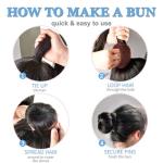 Dark Brown Donut Hair Bun Maker with Pins